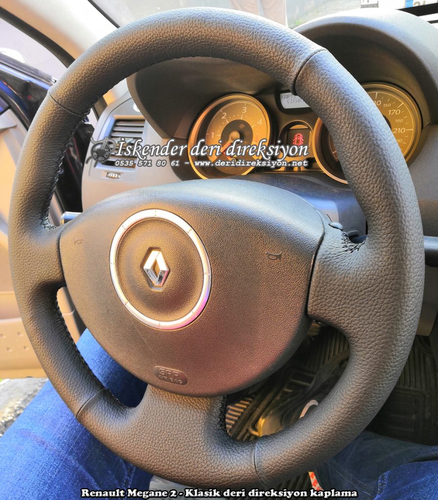 Renault Megane 2 deri direksiyon kılıfı