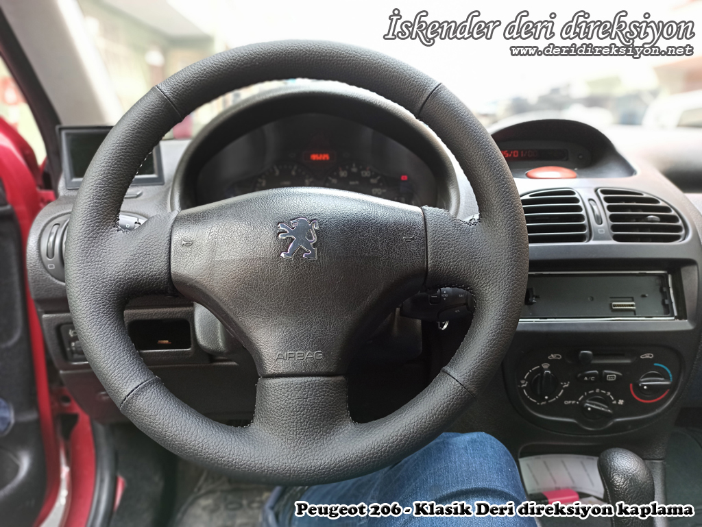 Peugeot 206 deri direksiyon kılıfı
