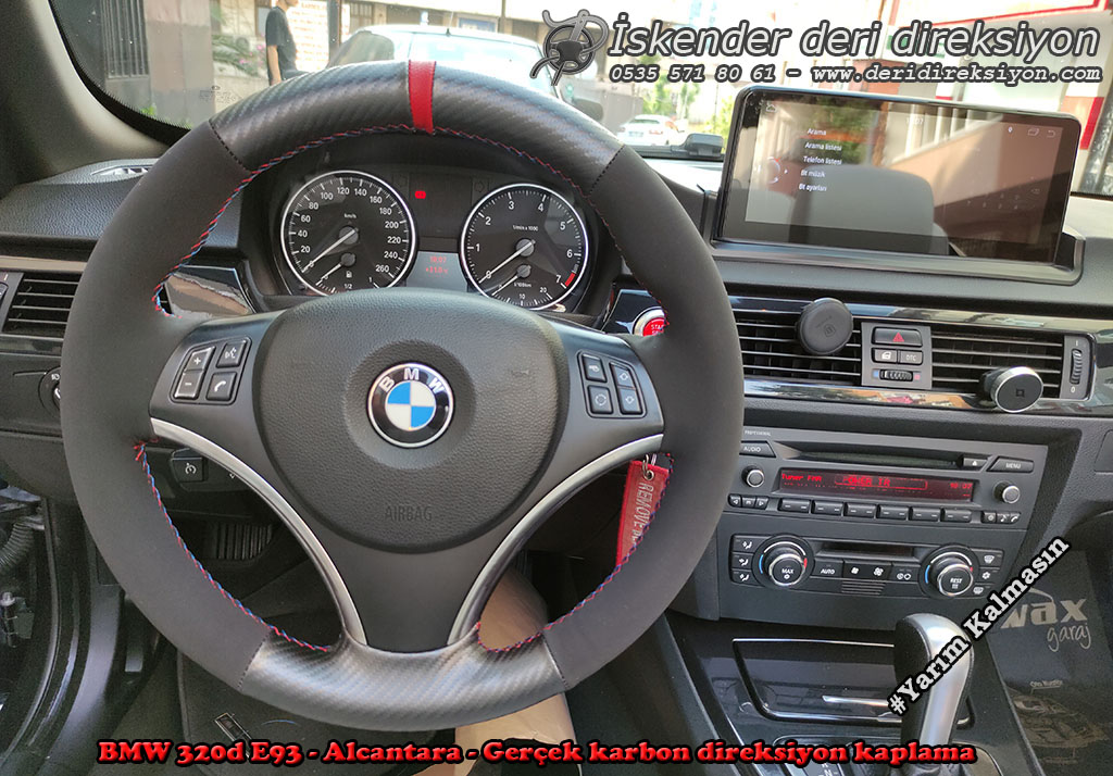 Bu görsel boş bir alt niteliğe sahip; dosya adı BMW-320d-E93-Alcantara-Gercek-karbon-direksiyon-kaplama-Kirmizi-detaylar-2.jpg