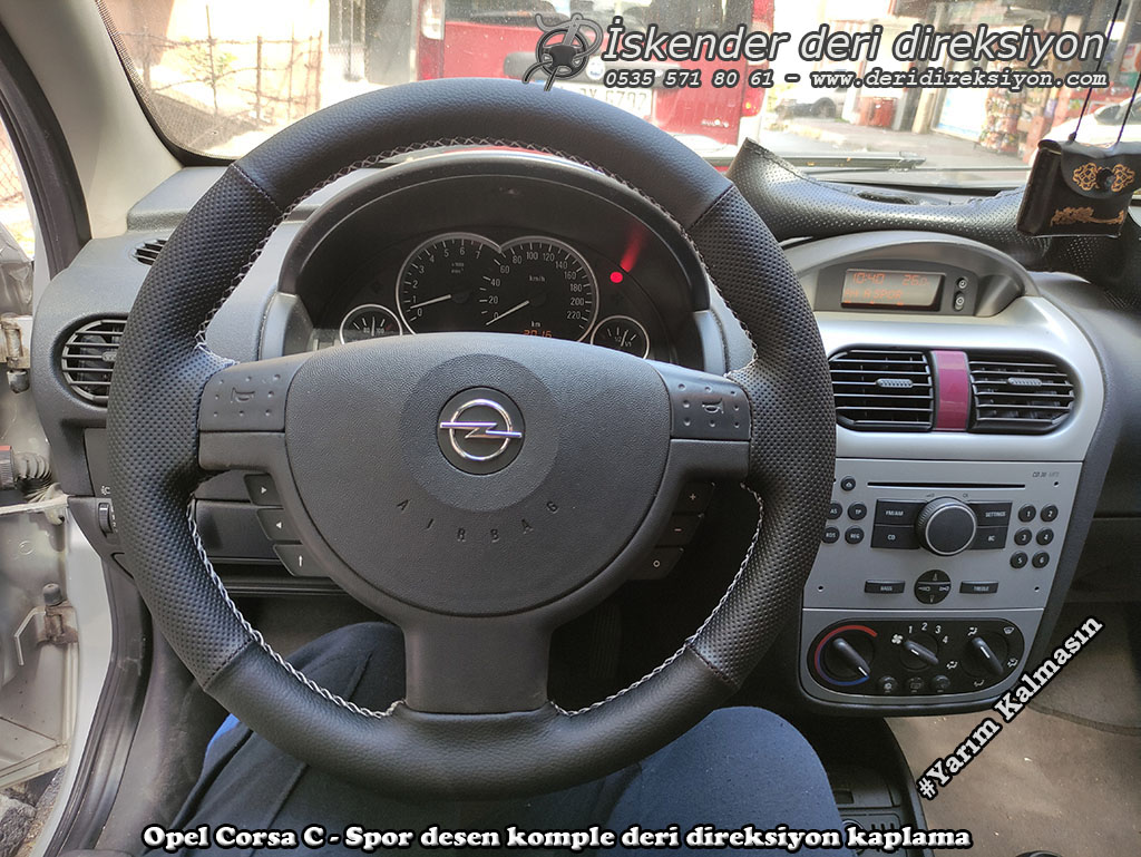 Opel Corsa C Deri direksiyon kaplama