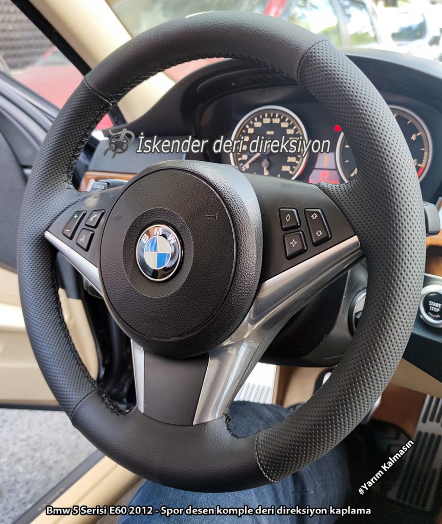 BMW 5 Serisi E60 deri direksiyon kaplama
