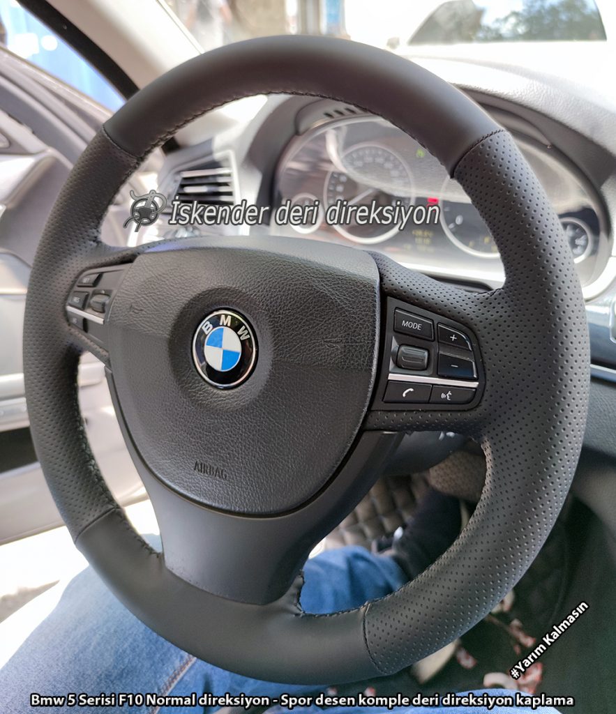 BMW 5 serisi deri direksiyon kaplama