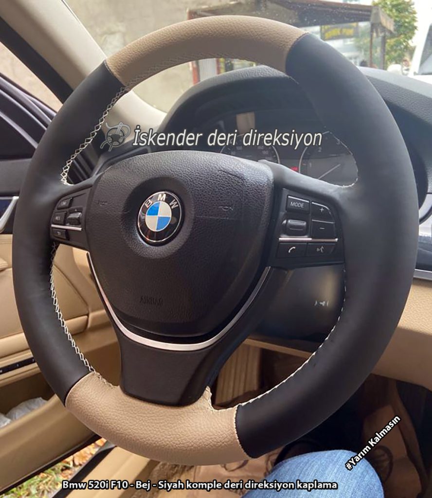 BMW 5 serisi deri direksiyon kaplama