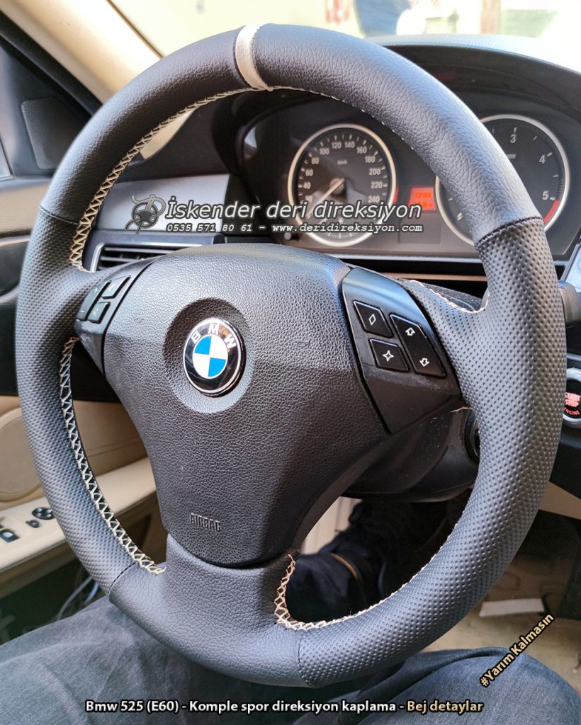 BMW 5 Serisi E60 deri direksiyon kaplama