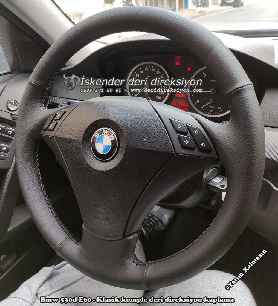 BMW 5 Serisi E60 deri direksiyon kaplama