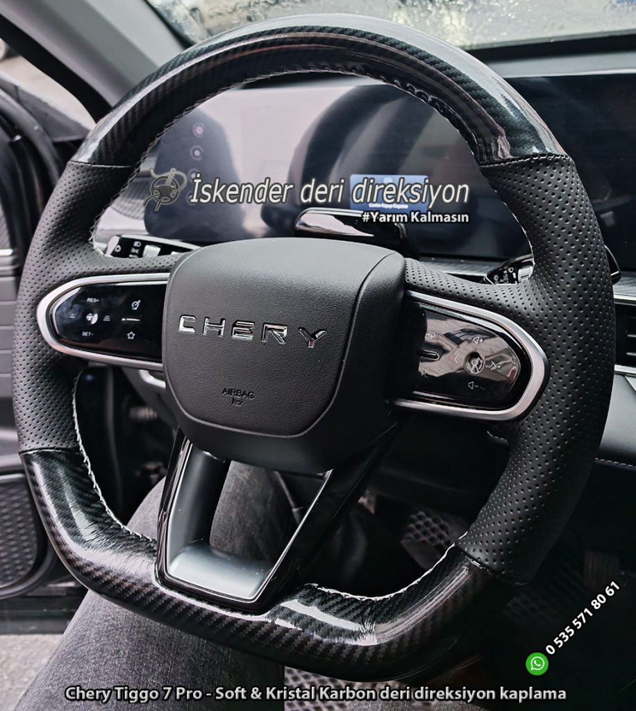 Chery Tiggo 7 PRO - Soft Spor deri direksiyon kılıfı