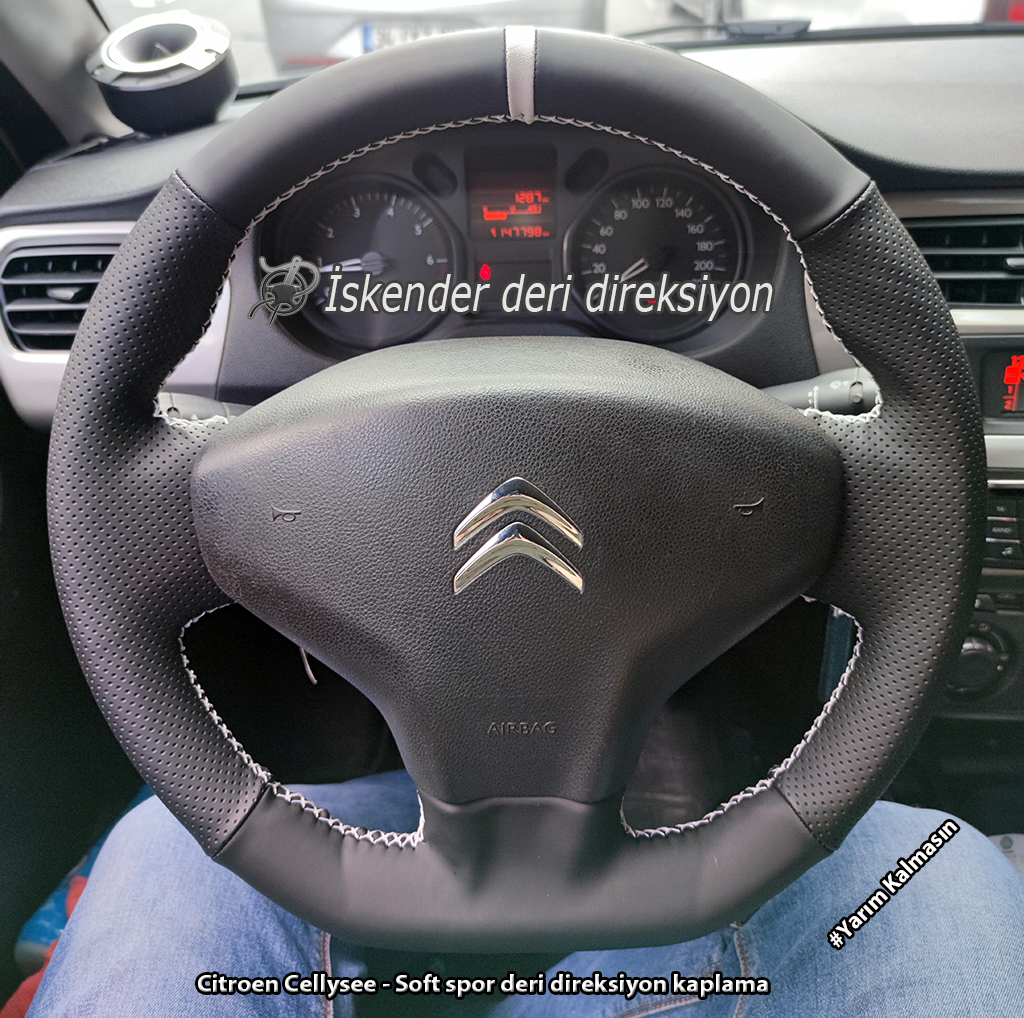 Citroen C-Elysee deri direksiyon kılıfı