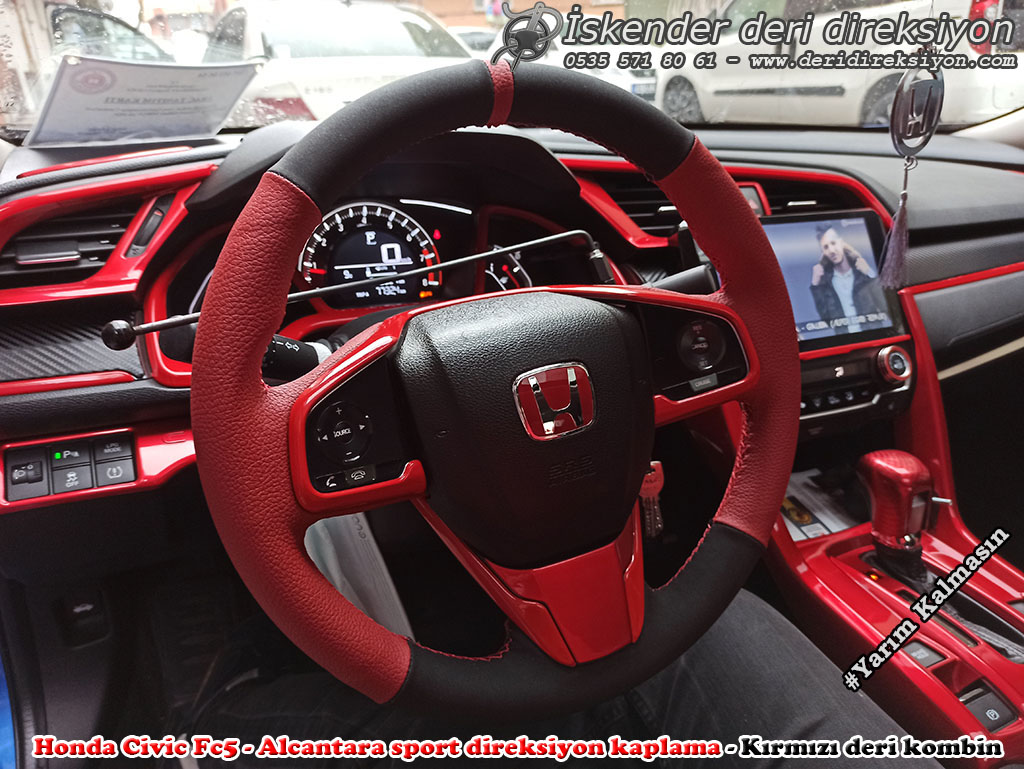 Honda Civic FC5 deri direksiyon kaplama