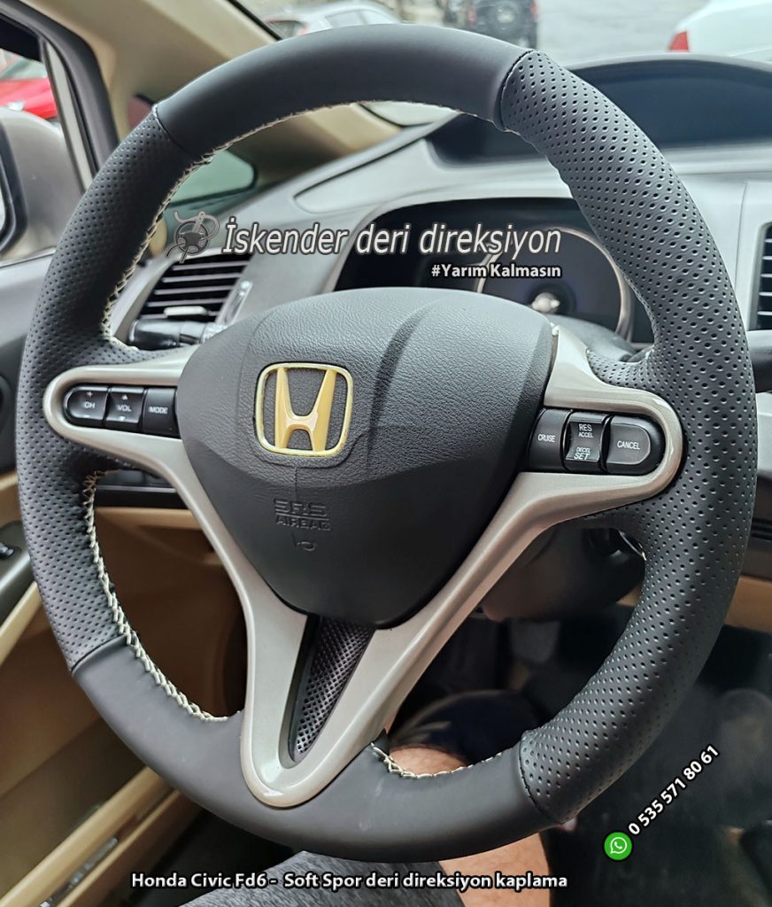 Honda Civic FD6 deri direksiyon kılıfı