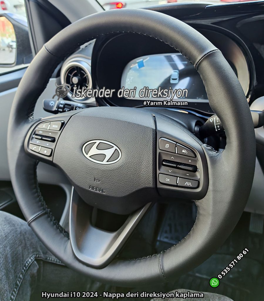 Hyundai i10 deri direksiyon kılıfı