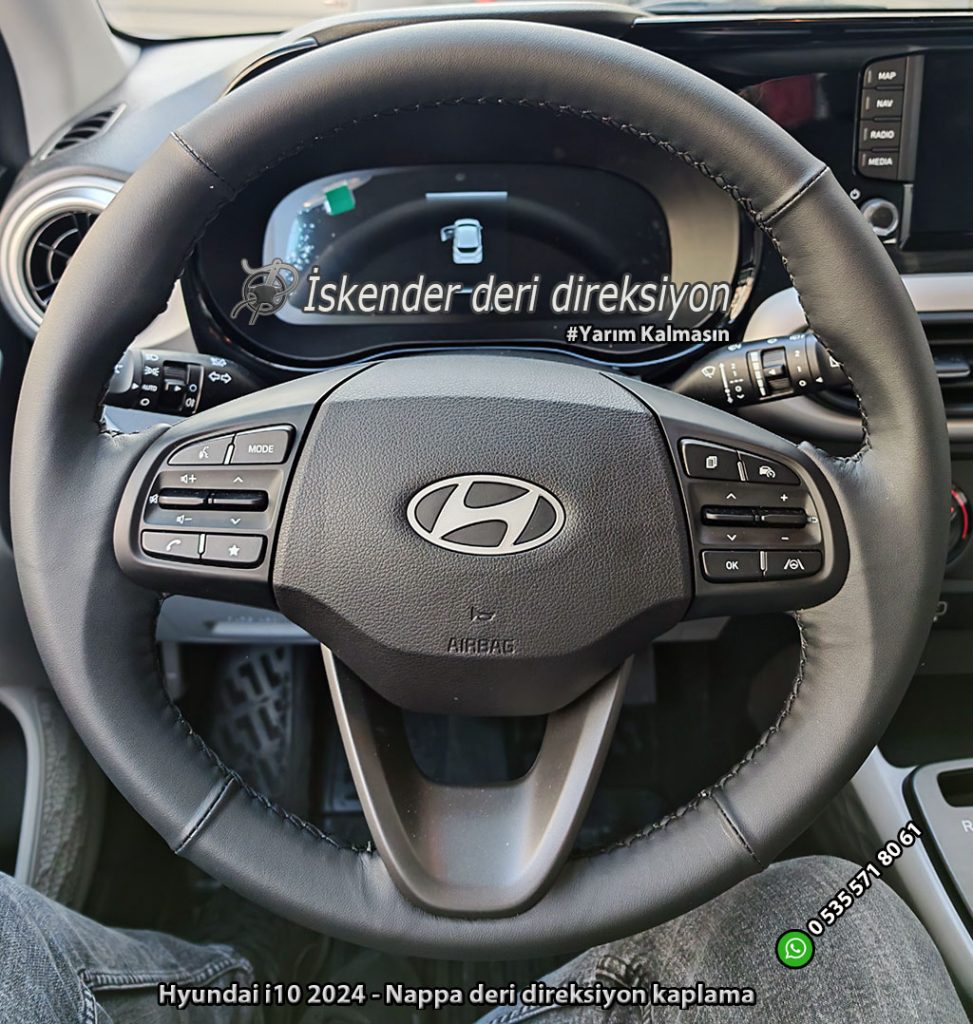 Hyundai i10 deri direksiyon kılıfı