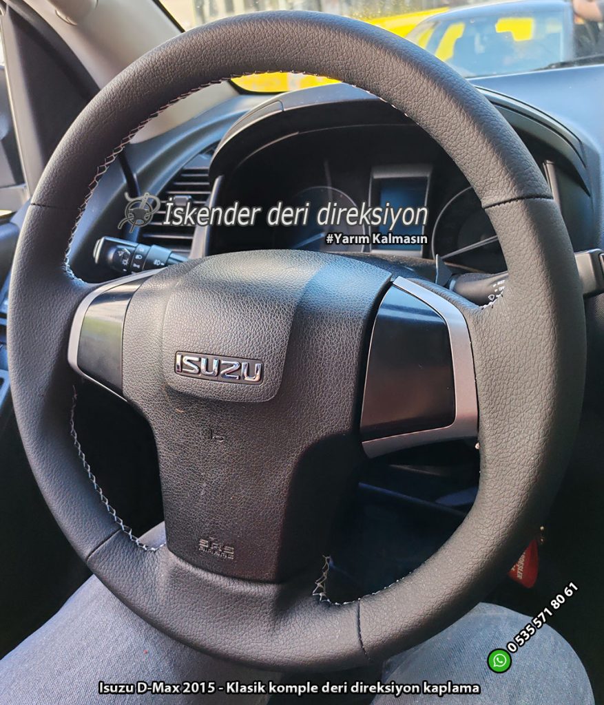 Isuzu deri direksiyon kılıfı