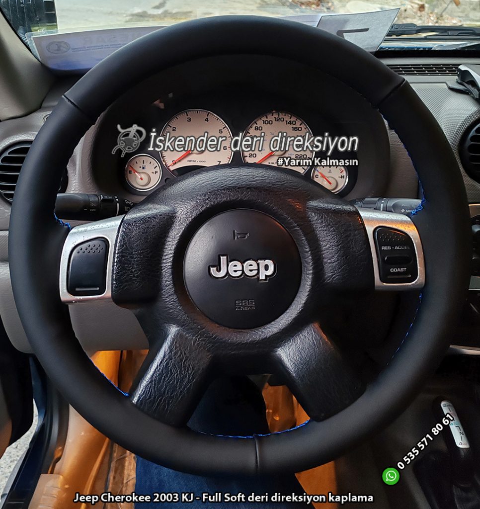 Jeep Cherokee 2003 KJ - Full Soft deri direksiyon kaplama (2)