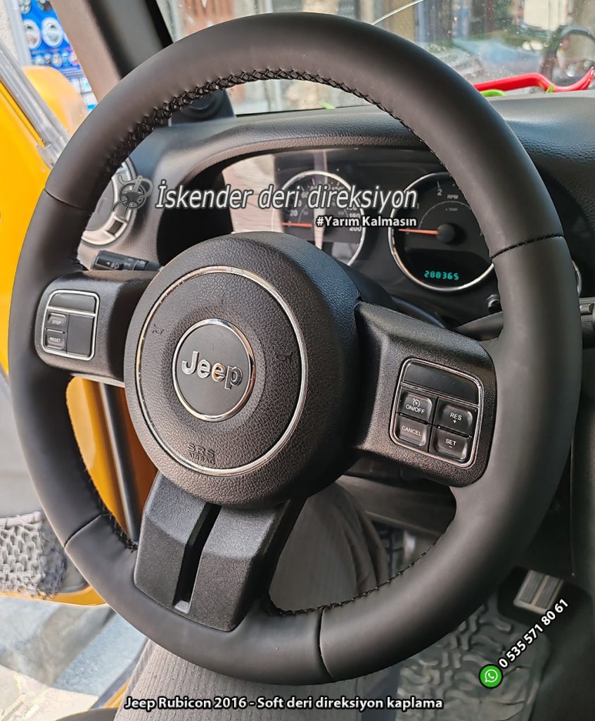 Jeep Rubicon deri direksiyon kılıfı