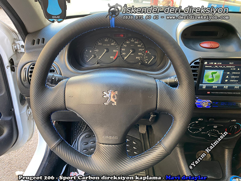 Peugeot 206 deri direksiyon kılıfı