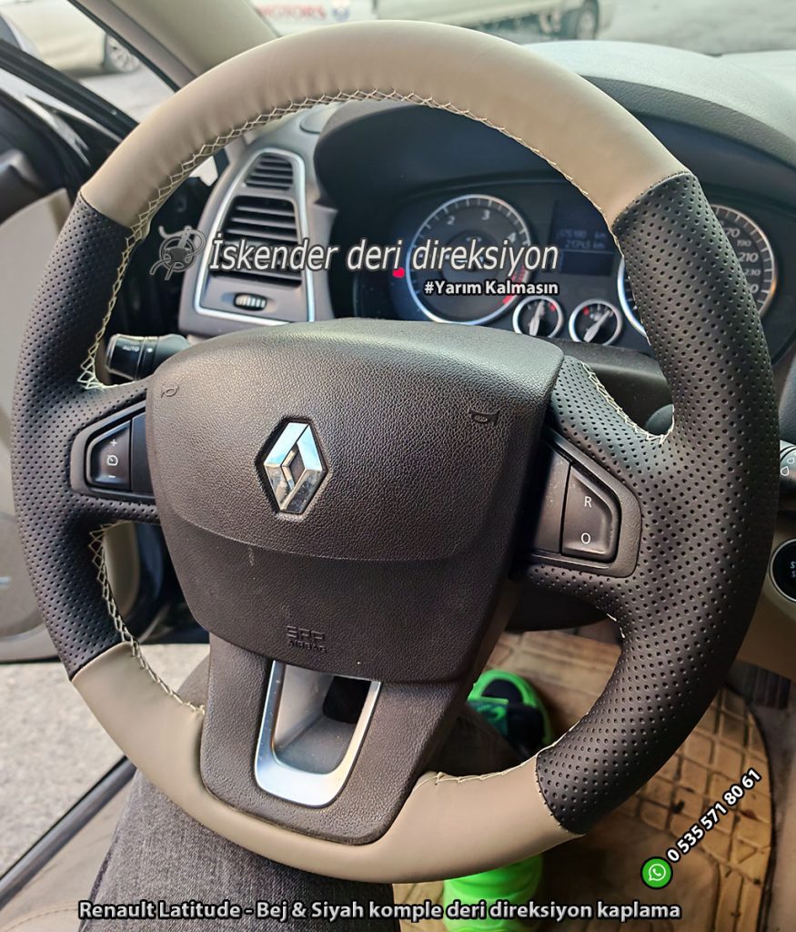 Renault Latitude deri direksiyon kılıfı