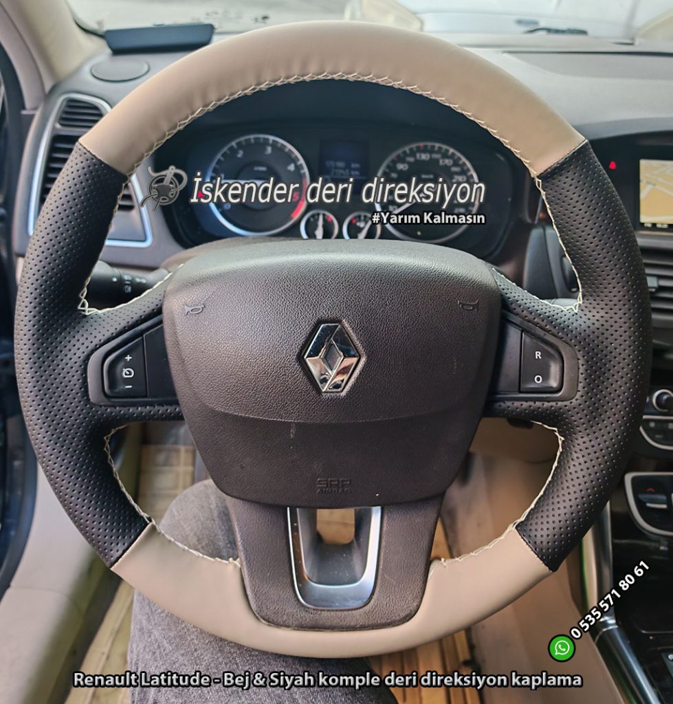 Renault Latitude deri direksiyon kılıfı