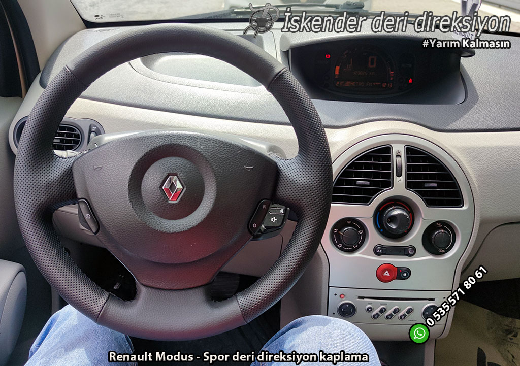 Renault Modus Deri direksiyon kaplama