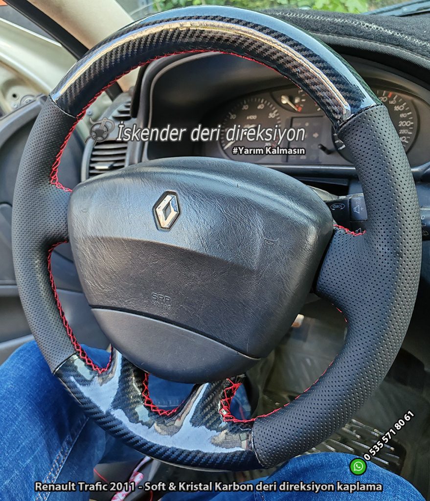 Renault Trafic deri direksiyon kılıfı