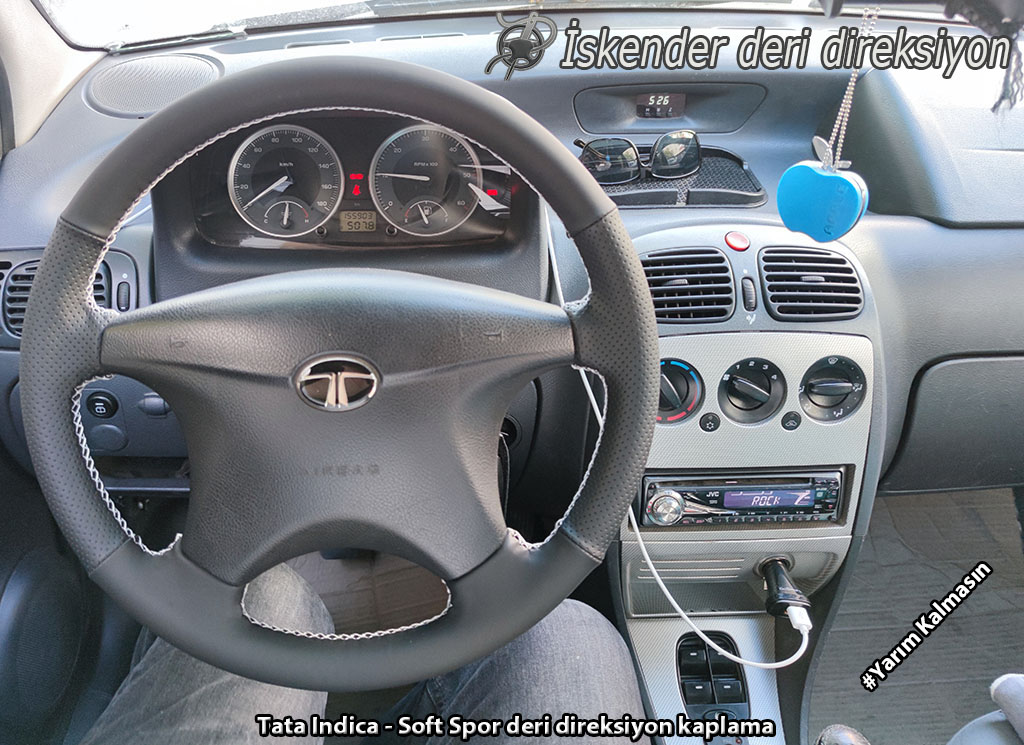 Tata Indica deri direksiyon kılıfı