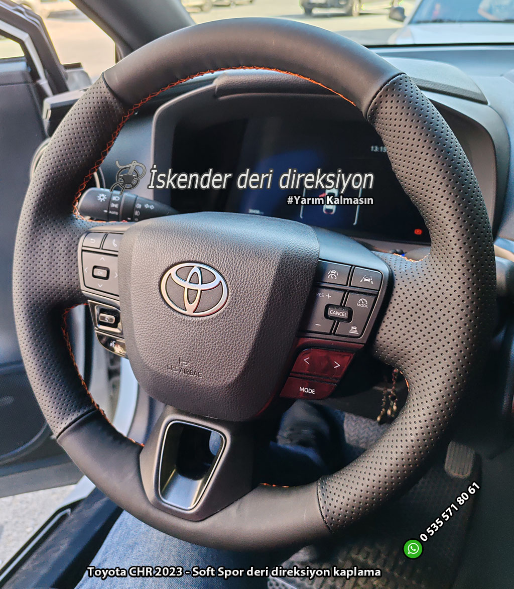 Toyota CHR Deri direksiyon kaplama