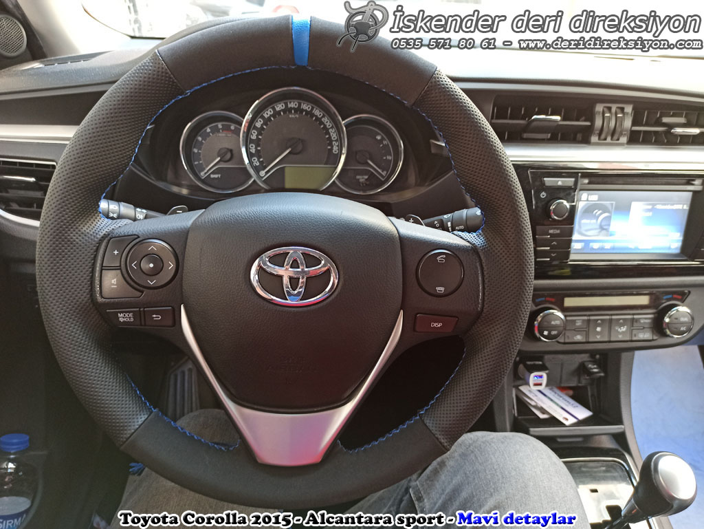 Toyota Corolla deri direksiyon kaplama
