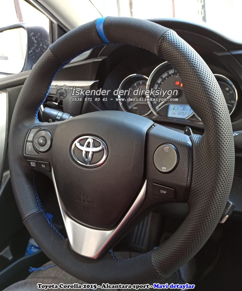 Toyota Corolla deri direksiyon kaplama